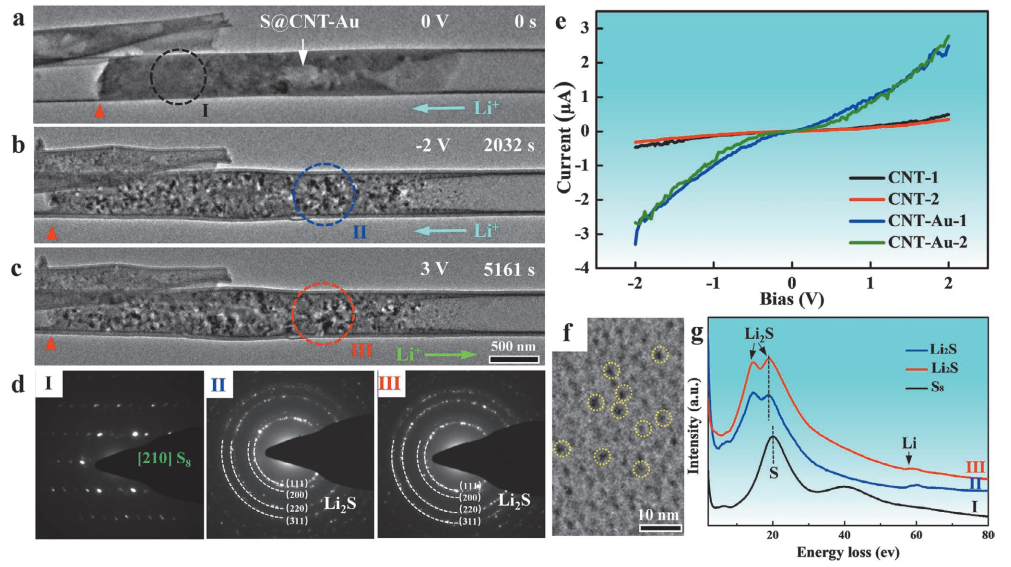 原位TEM觀測充放電 原位TEM觀測充放電