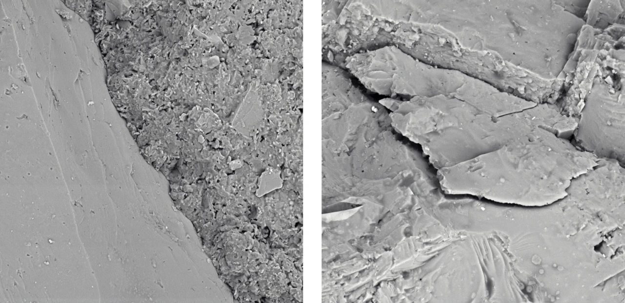 不同顆粒砂巖的表征圖 不同顆粒砂巖的表征圖